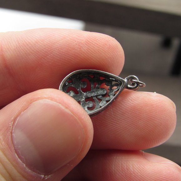 Sterling Silver Odd Rustic Dangle Earrings Vintage - Picture 2 of 5